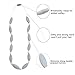 Lofca Silicone Teetning Necklace for Mom to Wear-Great Baby Teething Toys-100% BPA Free Chew Beads-Nursing Necklace for Soothing Pain Relief-'Rita'（Light Grey）