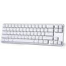 Mechanical Keyboard Gaming Keyboard Brown Switch 68-Keys Mini Design (60%) Gaming Wired Keyboard White Silver Magicforce by Qisan