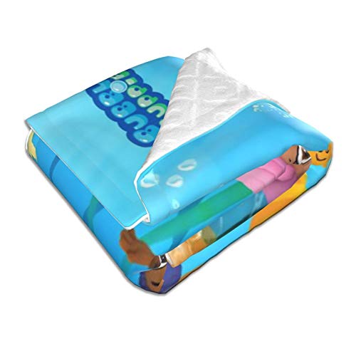 GIPHOJO Baby Fluffy Blanket Double Layer White Backing Bubble Guppies Throw Blankets for Newborn