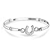 Heart of Charms Heart Love Mom or Best Friend Bracelets Horseshoe Saddle U Pave Bangle Cuff Bracelets (Horseshoe)