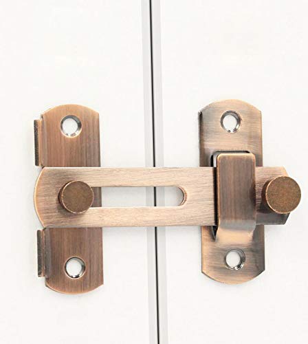 Sliding Latch Barn Latch Door Latch Suitable for Home Users Outside (red Copper (Large))