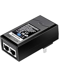 Adaptador de PoE compatible con todos los nuevos anillos de cámara HD con cable o anillo de vídeo para timbre Elite, adaptador de alimentación PoE pasivo Ethernet con enchufe de pared, compatible con IEEE 802.3af 10 100 1000Mbps