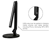 ToJane 5-Level Dimmer LED Desk Lamp, Touch-Sensitive Control Panel, Flexible Rotation, USB Charging Port, Adjustable Color Temperature (Studying & Relaxation Mode, Office/Bedroom Lamp, Eye-Care & Low Heat Lamp, 10W)