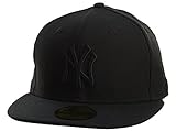 MLB New York Yankees Black on Black 59FIFTY Fitted Cap, 7 7/8