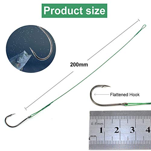 Intvn Lot De 40 Hameçon Crochet Pêche En Acier à Haute Teneur En Carbone Barbelés Hamecons Peche Pour Carpe, Truite, Achigan Longueur De La Ligne 20cm