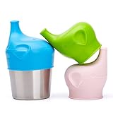 BBBiteMe Baby Sippy Cup Lids - Spill Proof BPA Free Silicone Toddlers Sippy Lids Fit Any Cups