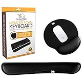 CushionCare Keyboard Wrist Rest Pad - Full Ergonomic Mouse Pad with Wrist Support Gel Included for Set - Memory Foam Cushion - Prevent Carpal Tunnel & RSI When Typing on Computer, Mac & Laptop