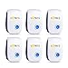 LOVATIC CP1.1/8 Electronic and Ultrasound-Insects, Mosquitoes, Mice, Spiders, Ants, Rats, Roaches, Bugs Control-Eco Friendly Product Ultrasonic Pest Repellent 6 Packs-Indoor Plug, White