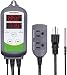 Inkbird ITC-308 Digital Temperature Controller Outletsmoker Thermostat, 2-Stage, 1100W, with Sensor Reptile Beer Brewing Kegs Fridge Cured Meat Breeding