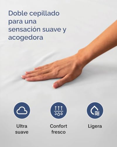 Fitted Sheet 200 x 200 cm White – Extra Deep Pocket up to 50 cm / 18 Inches – Premium Microfiber for High Mattresses – Soft, Wrinkle-Free and Non-Iron – Certified Oeko-Tex Standard 100