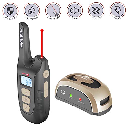 WWVVPET Dog Training Collar with Remote LED Light, [New 2019] 1500 ft Remote Range,1~9 Levels for Shock/Vibration/Beep Control,Lock Switch Rechargeable IPX7 Waterproof for Small Medium Large Dog