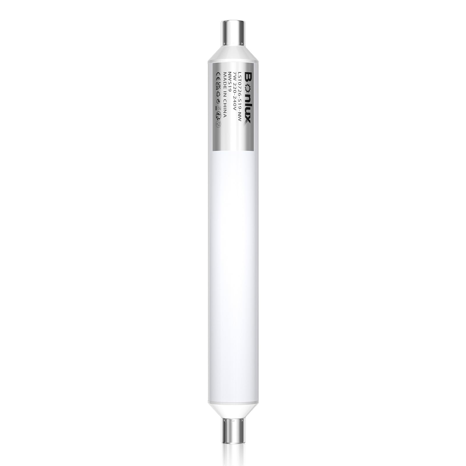 Bonlux LED Tube Linolite S19 7W 310mm Lamp Bathroom Toilet 600lm Blanc Naturelle 4000K for Mirror Lighting Washroom