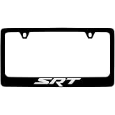 Dodge SRT License Plate Frame (2 Hole, Black/Wide)