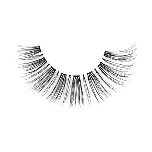 False Eyelashes Natural Look 10 Pairs 3D Fake Lashes Small Face Eyelashes 100% Handmade Lashes Wispies Short Soft Reusable Eye Lash Transparent Band Eyelash 1 Pack with Applicators by EMEDA