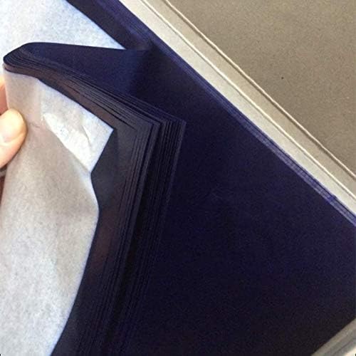 50pcs Carbon Paper Blue Double Sided Carbon Paper 48K Thin Type Stationery Paper