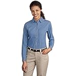 Port & Company Women’s Long Sleeve Value Denim Shirt www.denim.fit