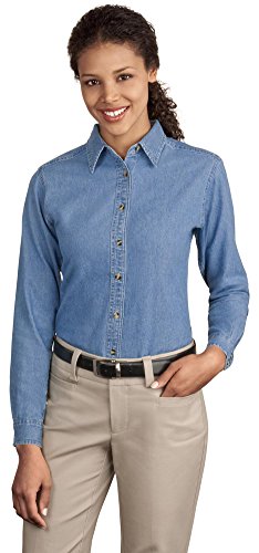 Ellos Women’s Plus Size Snap Front Denim Tunic www.denim.fit 2