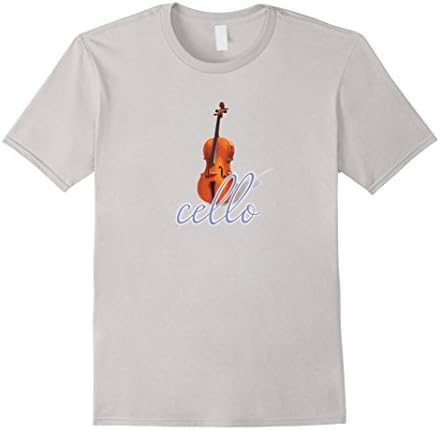 Cello T-Shirt electric cello acoustic cello music shirt - Male Medium - Silver