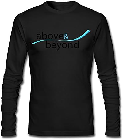 GYKU Men's Above &amp; Beyond Long Sleeve T-Shirt Black US Size XL,100% Cotton