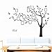 Large Family Tree Wall Decal Decor-Family Picture Frames Wall Decal, Vinyl Tree Photo Frames Wall Stickers for Living Room Bedroom Home Decor