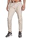 ITALY MORN Men's Chino Khaki Flat Front Casual Pants L Cream Khaki
