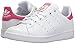 adidas Originals Stan Smith Sneaker, Core White/White/Bold Pink, 5 US Unisex Big Kid