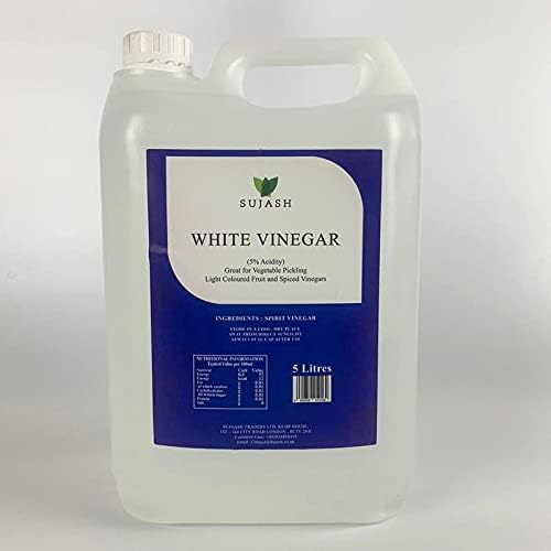 SUJASH Distilled white vinegar 5ltr with 5 acidity for cooking