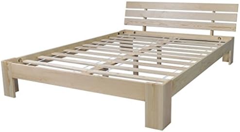 Tuduo Bedstead Solid Pinewood Natural Bed Size 140 x 200 cm