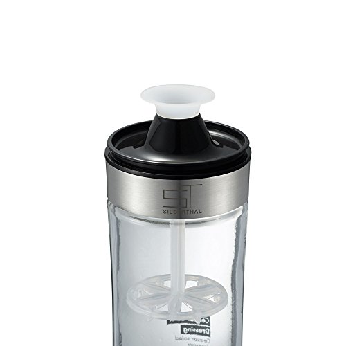 SILBERTHAL Salad Dressing Shaker with Recipes Made of Glass 500ml