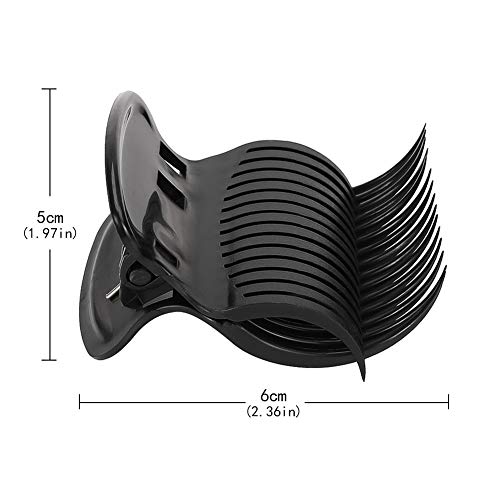 DaveandAthena 24 Pieces Hot Roller Clips Curler Claw Clips Replacement Roller Clips for Women Girls Hair Section Styling (Black)