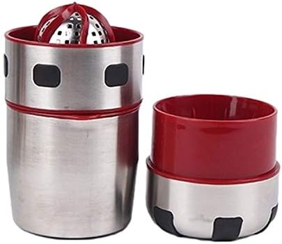 Powerful Stainless Steel Orange Juicer Portable Manual Lid Rotation Citrus Juicer Lemon Orange Tangerine Juice Squeezer,Clear