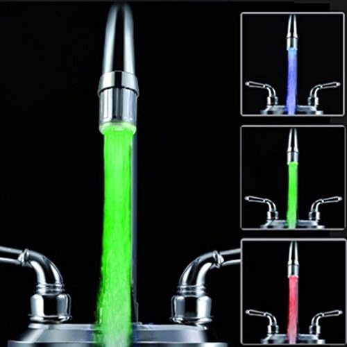2 pack Colorful LED Water Faucet, Maelu Water Stream Faucet Tap,7 Color Gradually Changes for Kitchen and Bathroms