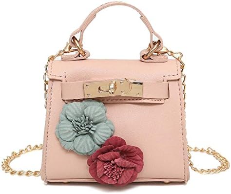 Toddler Girls Cute Flower Super Mini Bags Wallets Kids Travel Shoulder Cross Body Small Purses (pink)