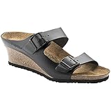 Papillio Womens by Birkenstock Emina Black Leather Sandals 37 EU