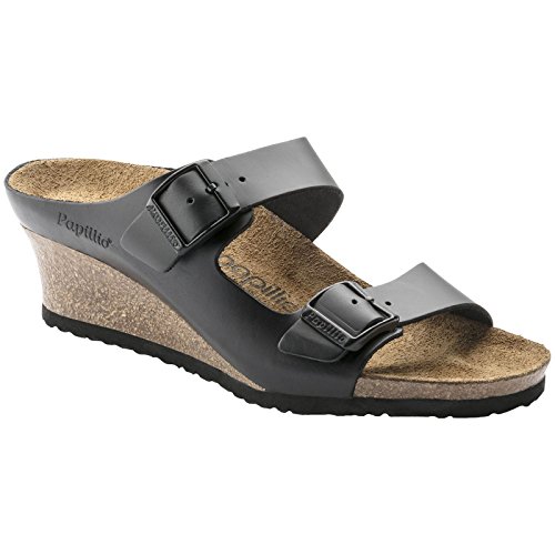 Papillio Womens by Birkenstock Emina Black Leather Sandals 37 EU