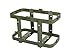 Jerry Can Holder for 5 Gallon (20 Liter) Gas Tank - Steel Bracket Mount Holder Gas Can Strap - Green