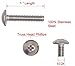 #10-24 X 1 Stainless Phillips Truss Head Machine Screw, (50pc), Coarse Thread, 18-8 (304) Stainless Steel, by Bolt Dropper