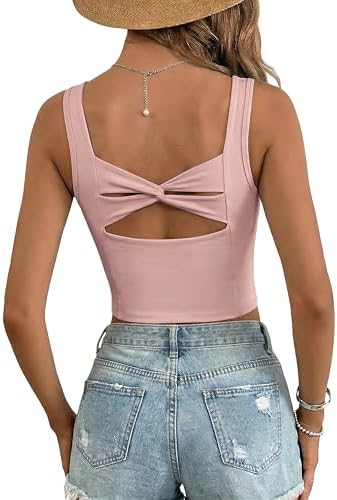 Klassy Ribbed Dainty Boat Neck Brami - Tank Top with Built-in Bra