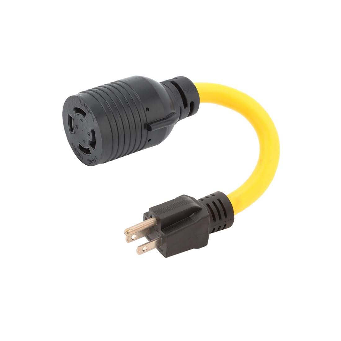 Photo 1 of Nema 5-15P to L14-30R Power Adapter Cord, Household 15Amp to Generator Lock in 30Amp Adapter Cord, STW 12AWG Length= 1Foot
