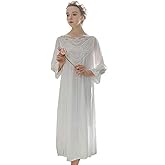 Victorian Cotton Nightgowns for Women Short Sleeve/Long Sleeve Nightdress Women Pajamas Sleep Shirt