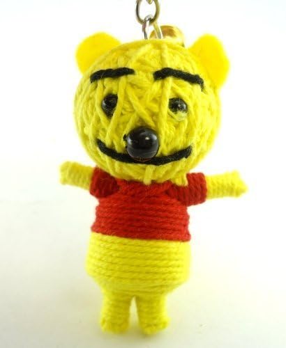 Winnie The Pooh Voodoo String Doll Key Chain Handmade Bear by Voodoo Magic