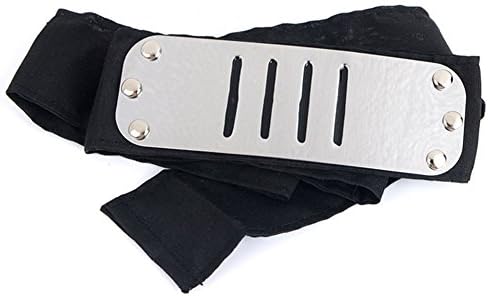 OIVA Black Naruto Logo Metal Plated Headband/Forehead Protector Cosplay Accessories for Naruto Fans