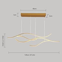 LightInTheBox Modern LED Linear Wave Chandelier