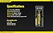 Lasertac 11340 Rechargeable Battery and Nitecore UM10 Charger Set -For Lasertac subcompact Laser Sights and Lights (LX-S, GLX-S, GLLX-S Models)