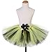 Tutu Dreams Witch Costume for Toddler Girls Wizard Green Tutu Outfit Halloween Carnival Party (Yellow-Black, Small (2-4T))