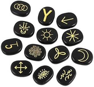 Runa WICCA PAGGAN RUNAS en Obsidiana o Runas de las 13 brujas: Amazon