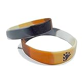 Silicone Bound Bear Pride Flag Bracelet LGBT Gay Bear Pride. High quality Leather Wristlet for Male Gay Bears GLBT