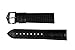 Hirsch Paul Leather Watch Strap - Black - L - 20mm / 18mm - Shiny Silver Buckle - Embossed Calf Leather - Performance Band