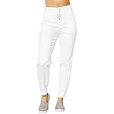 Judy Blue High Rise Joggers in Ecru