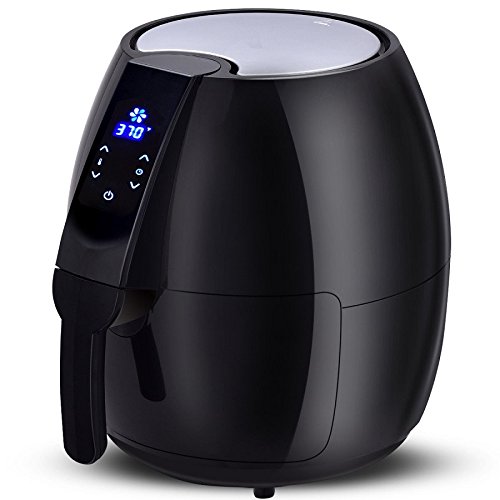 Click Here to See More Images Touch Screen Timer Air Fryer-Black By Sunbizpro